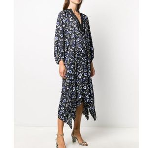 NWT TORY BURCH Handkerchief-hem Floral Dress